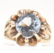 HALLMARKED 9CT GOLD & SYNTHETIC SPINEL RING