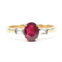 18CT GOLD RUBY & DIAMOND RING