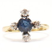 GOLD SAPPHIRE & DIAMOND RING