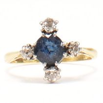 GOLD SAPPHIRE & DIAMOND RING