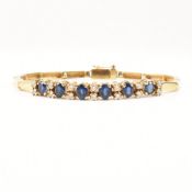 18CT GOLD SAPPHIRE & DIAMOND BRACELET