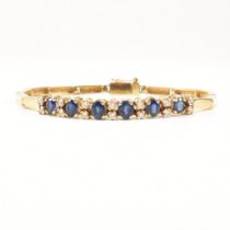 18CT GOLD SAPPHIRE & DIAMOND BRACELET