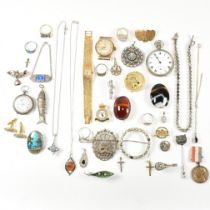 COLLECTION OF ANTIQUE VINTAGE & MODERN JEWELLERY