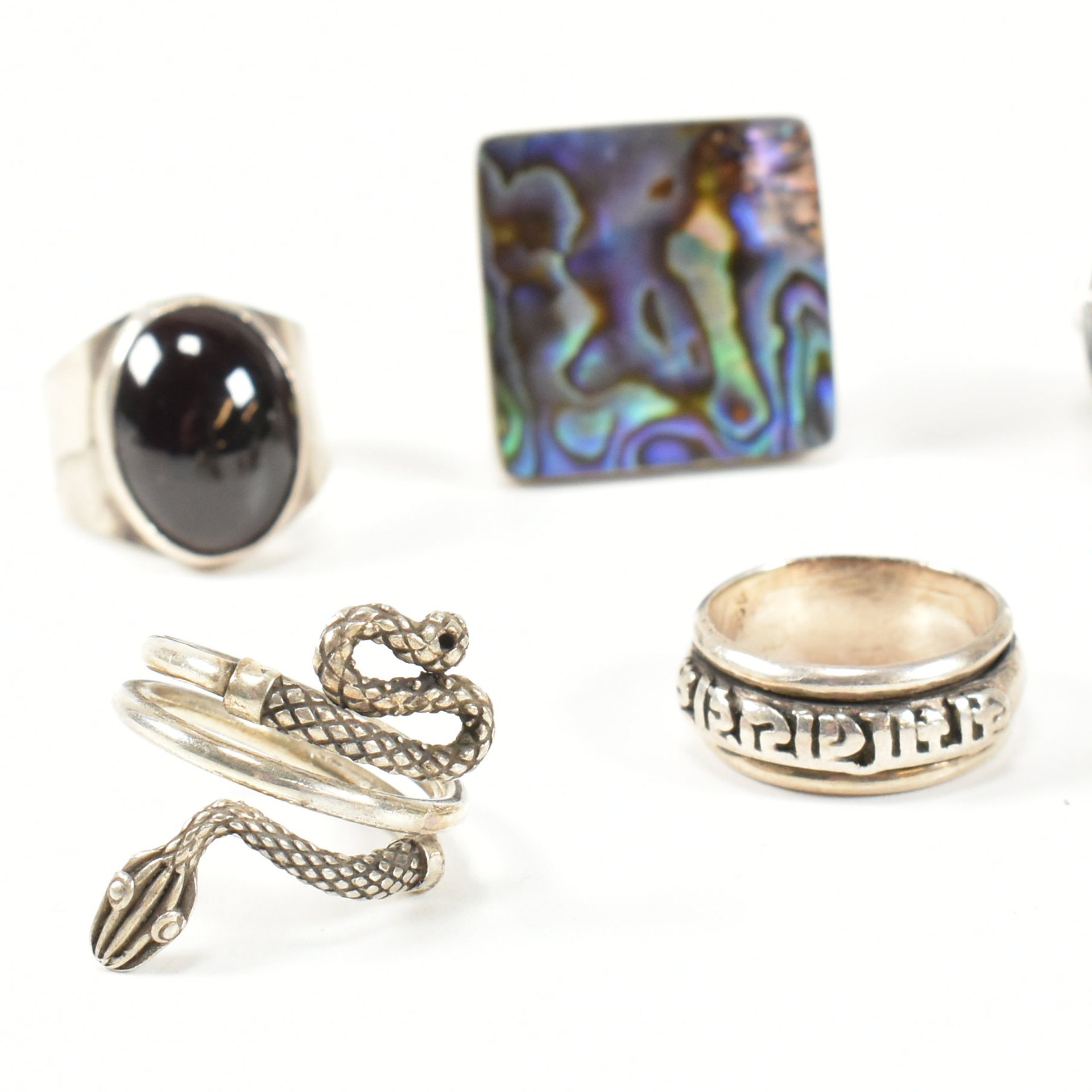 COLLECTION OF CONTEMPORARY 925 SILVER RINGS - Image 2 of 7