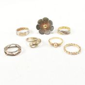 COLLECTION OF SILVER & GOLD ON SILVER RINGS INC CLOGAU