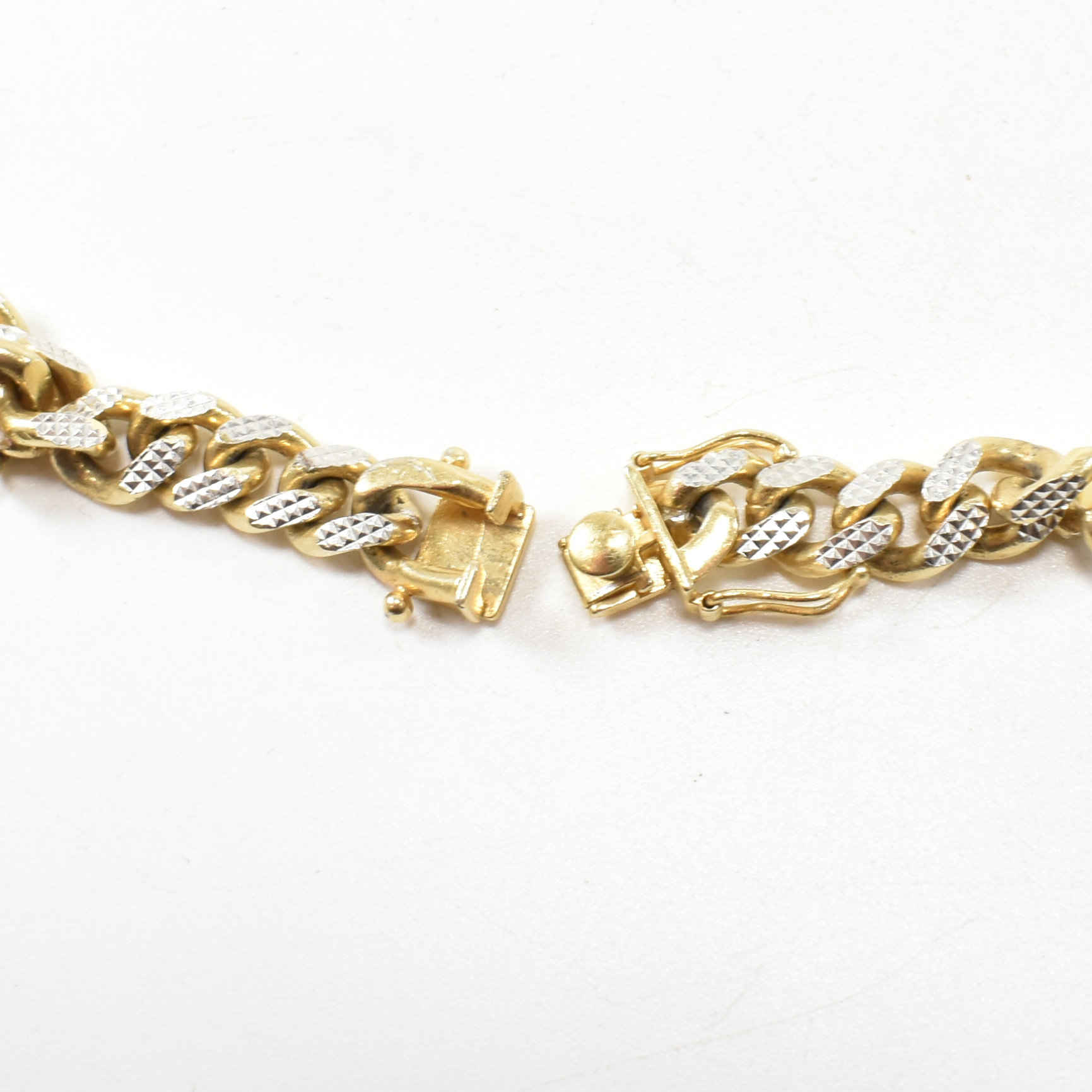 ITALIAN GOLD ON 925 SILVER CURB LINK CHAIN NECKLACE - Image 6 of 7