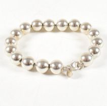 HALLMARKED TIFFANY & CO HARDWARE SILVER DESIGNER BALL BRACELET