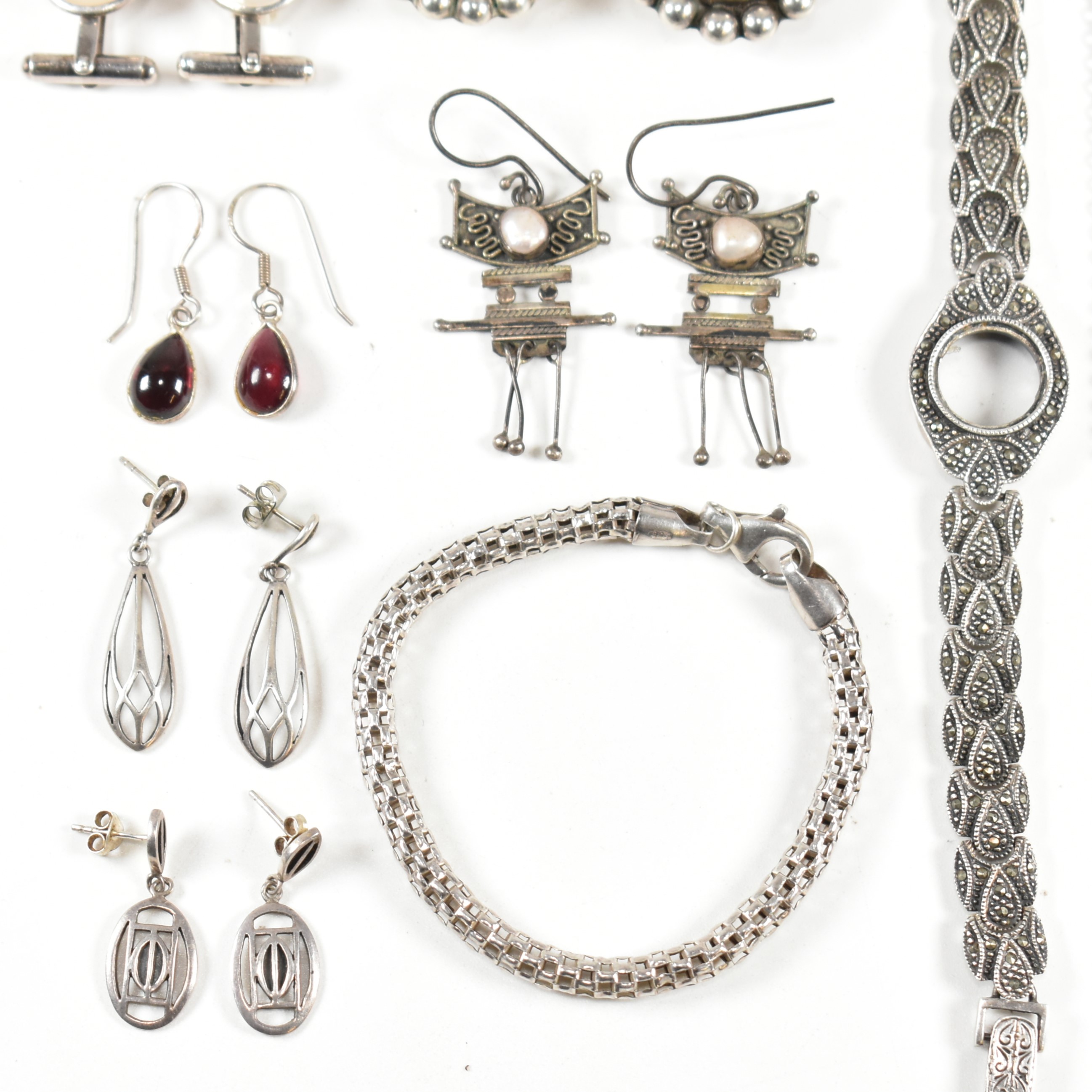 COLLECTION OF SILVER & GEM SET JEWELLERY - Image 4 of 7