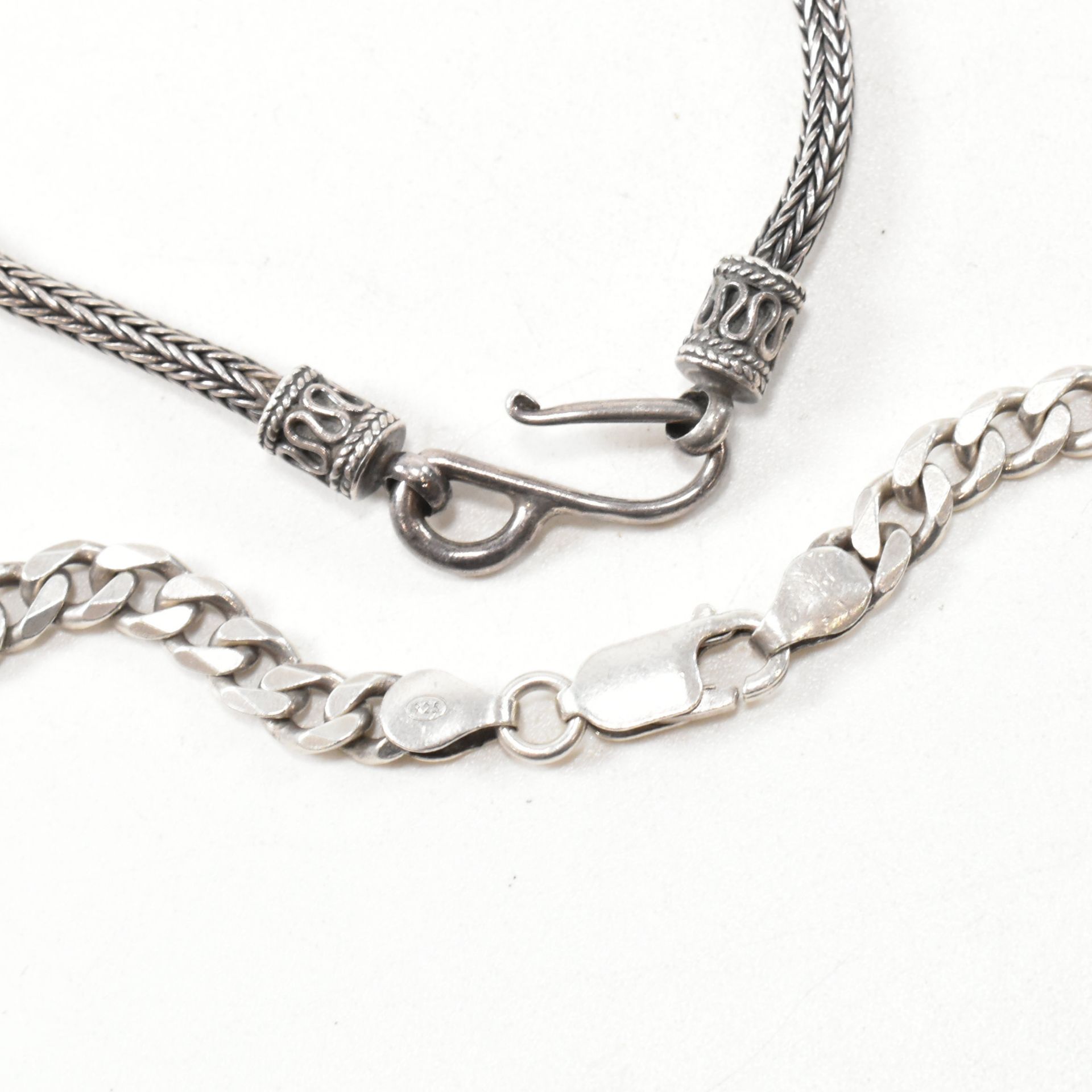 TWO 925 SILVER CHAIN NECKLACES - Image 4 of 4