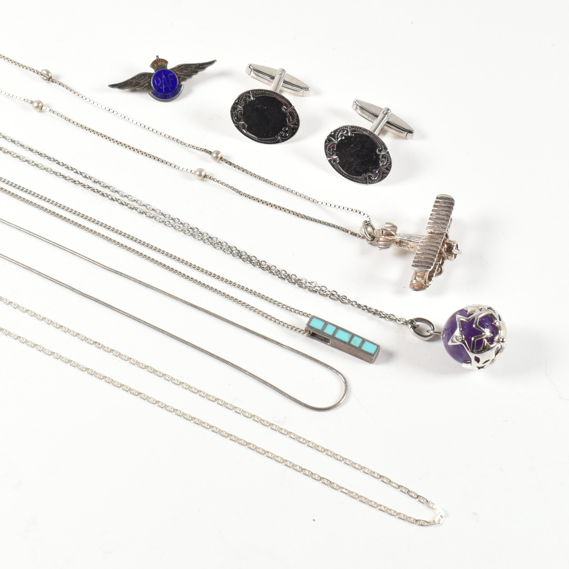 COLLECTION OF SILVER GEM SET & ENAMEL JEWELLERY - Image 3 of 5