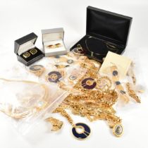 COLLECTION OF GOLD TONE COSTUME JEWELLERY