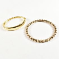 TWO GOLD ON 925 SILVER BRACELETS