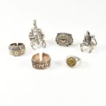 COLLECTION OF CONTEMPORARY 925 SILVER RINGS