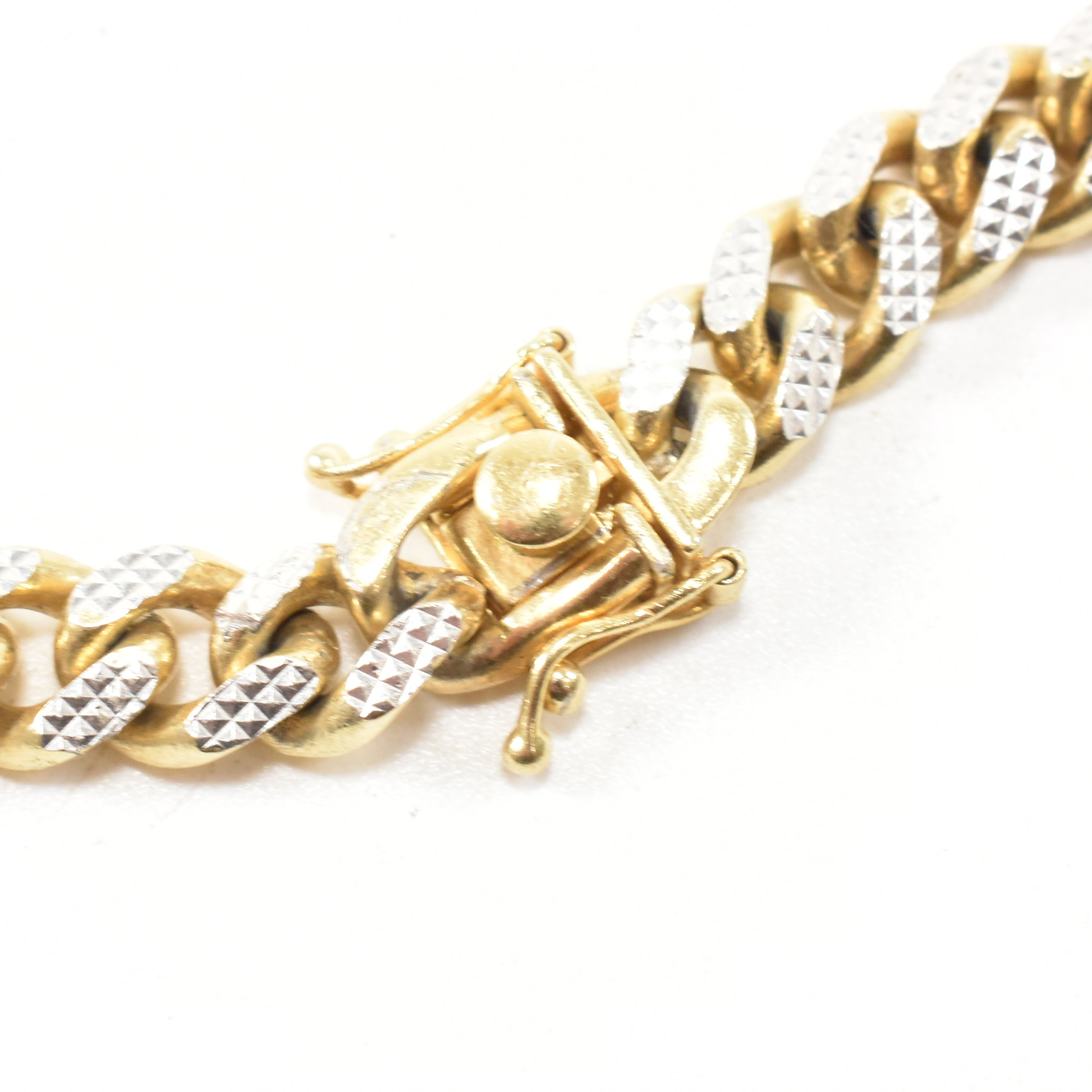 ITALIAN GOLD ON 925 SILVER CURB LINK CHAIN NECKLACE - Image 4 of 7