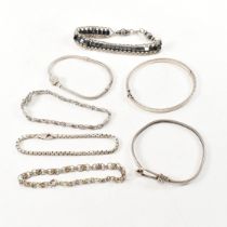 COLLECTION OF SILVER BRACELETS