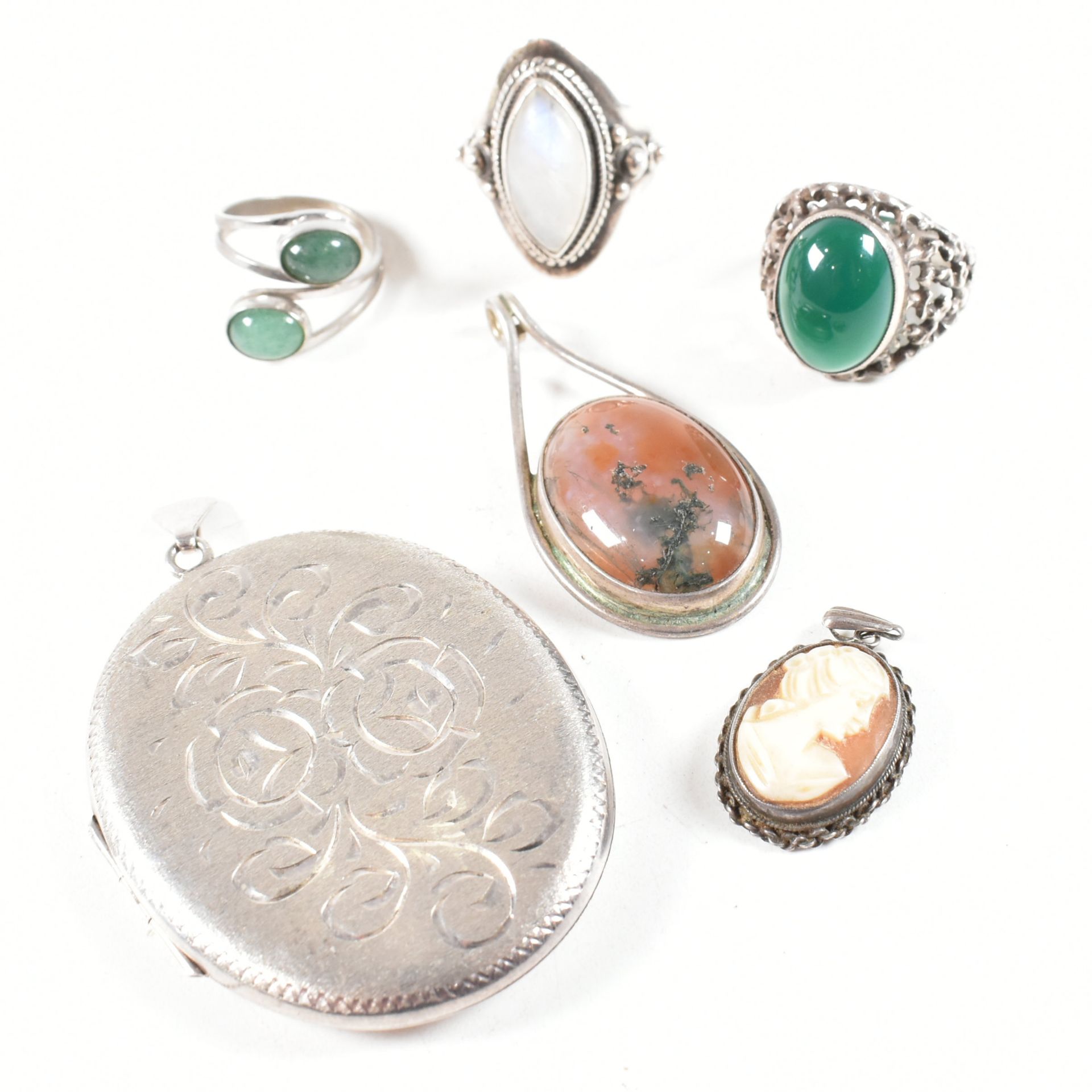 COLLECTION OF 925 SILVER & GEM SET JEWELLERY - Image 3 of 6