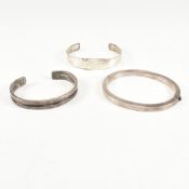 THREE SILVER BRACELETS