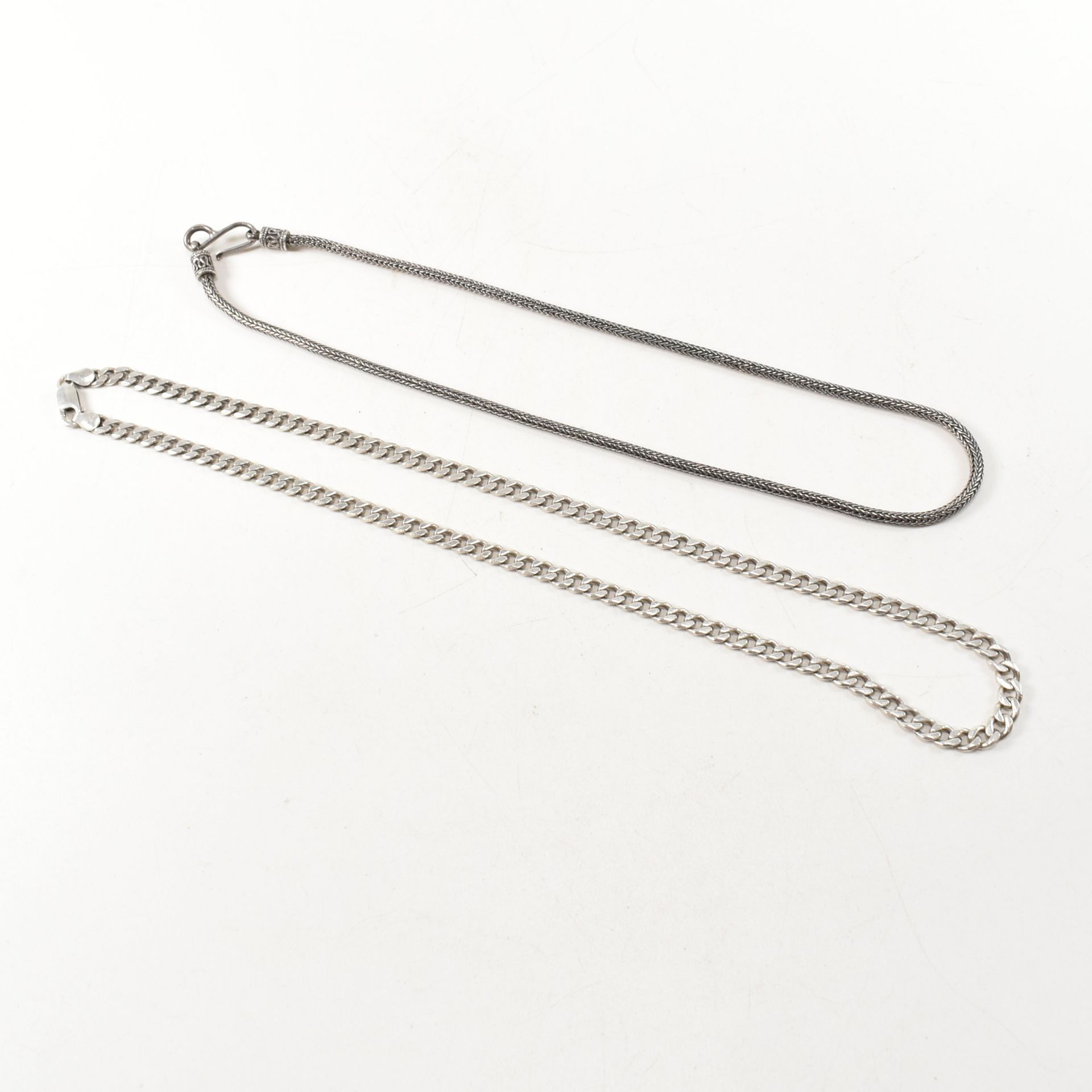 TWO 925 SILVER CHAIN NECKLACES - Image 2 of 4