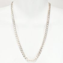 HALLMARKED SILVER CURB LINK CHAIN NECKLACE