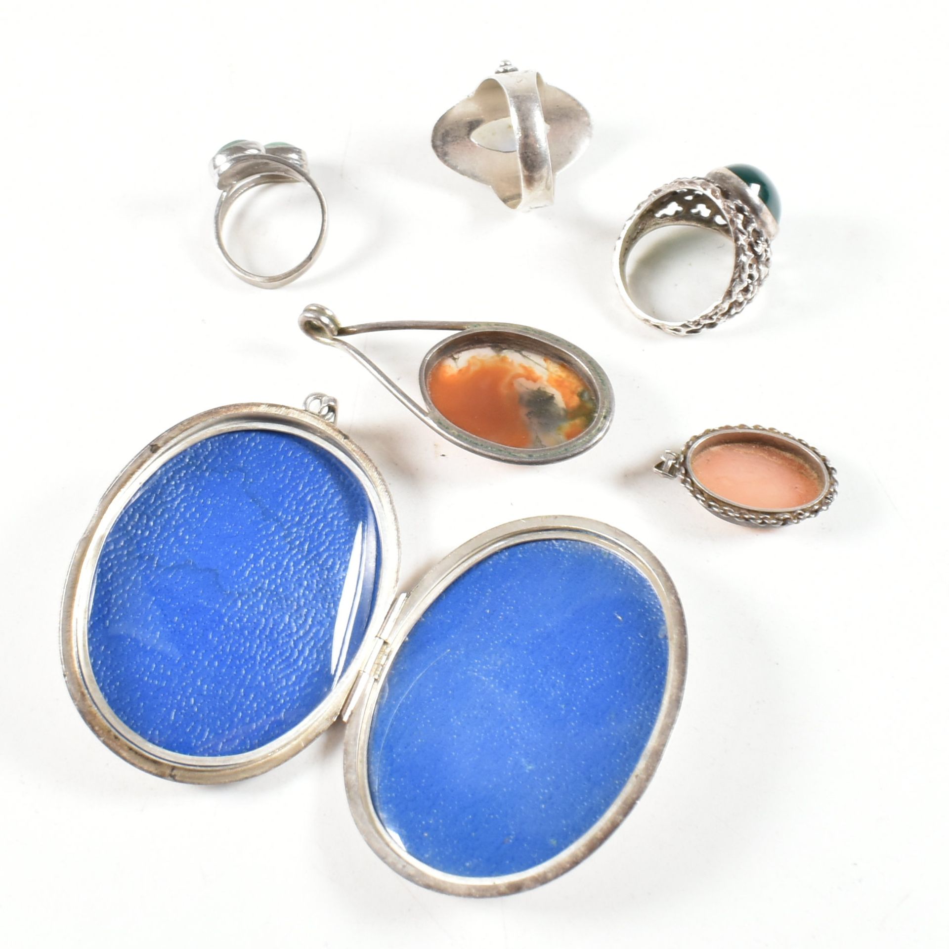 COLLECTION OF 925 SILVER & GEM SET JEWELLERY - Image 5 of 6