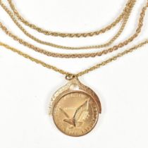 DA VINCI LIBERTY BELL PENDANT NECKLACE & GOLD PLATED NECKLACES