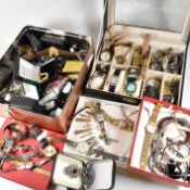 COLLECTION OF VINTAGE & LATER COSTUME JEWELLERY & WATCHES