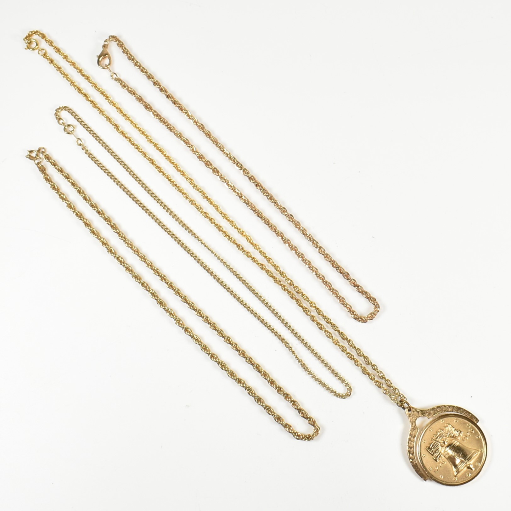 DA VINCI LIBERTY BELL PENDANT NECKLACE & GOLD PLATED NECKLACES - Image 3 of 7