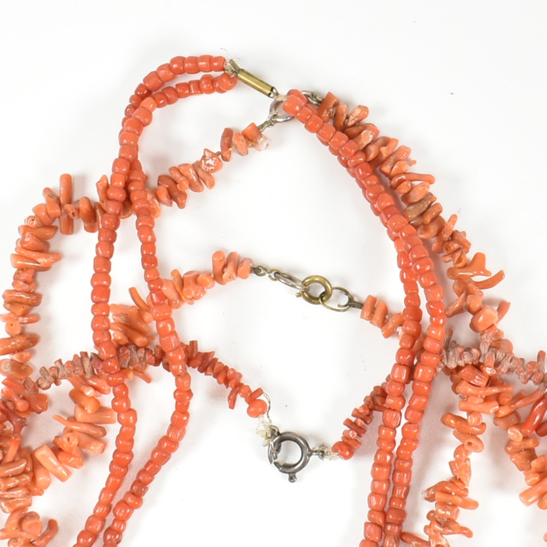 FOUR CORAL NECKLACES - Image 2 of 4