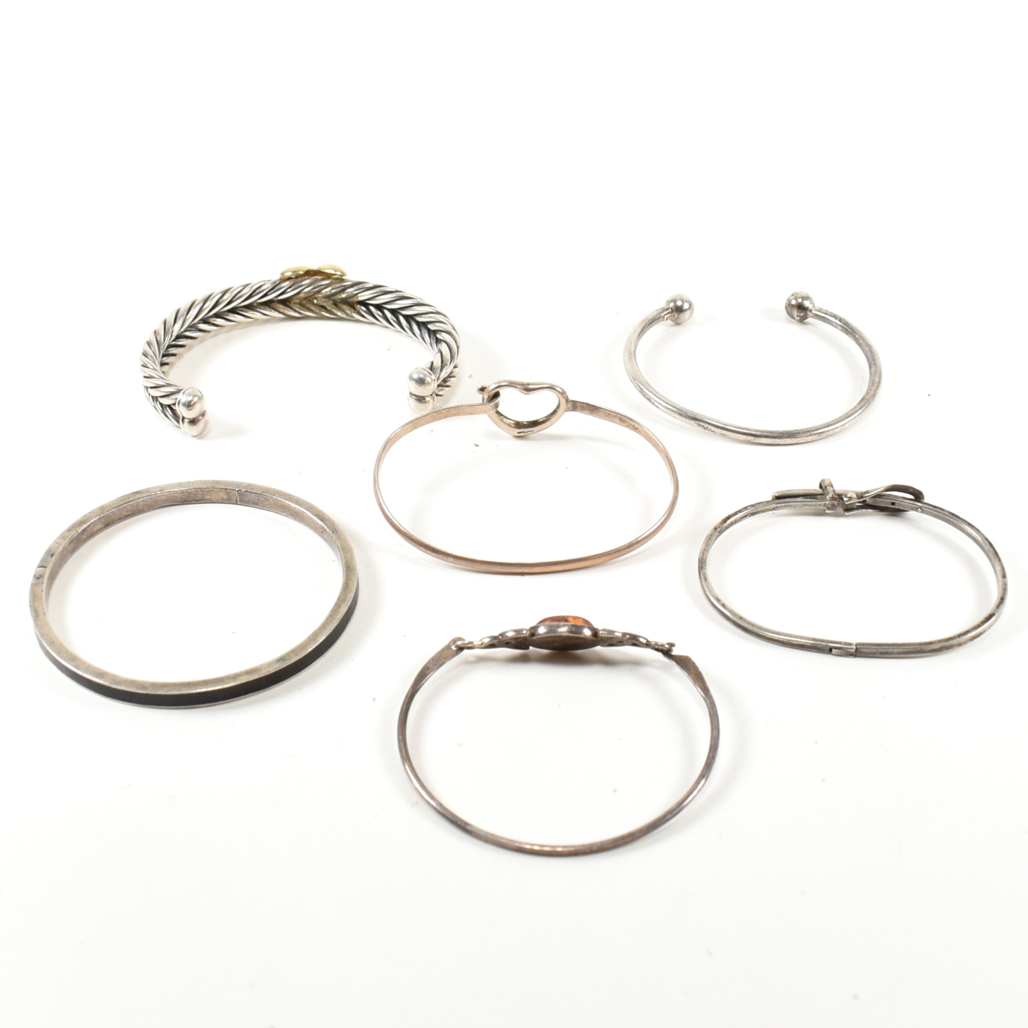 COLLECTION OF SILVER BANGLES & BRACELETS - Image 2 of 6