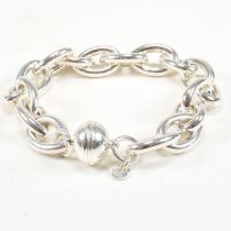 HALLMARKED SILVER FANCY LINK CHAIN BRACELET