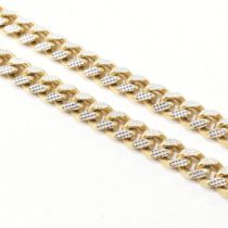 ITALIAN GOLD ON 925 SILVER CURB LINK CHAIN NECKLACE