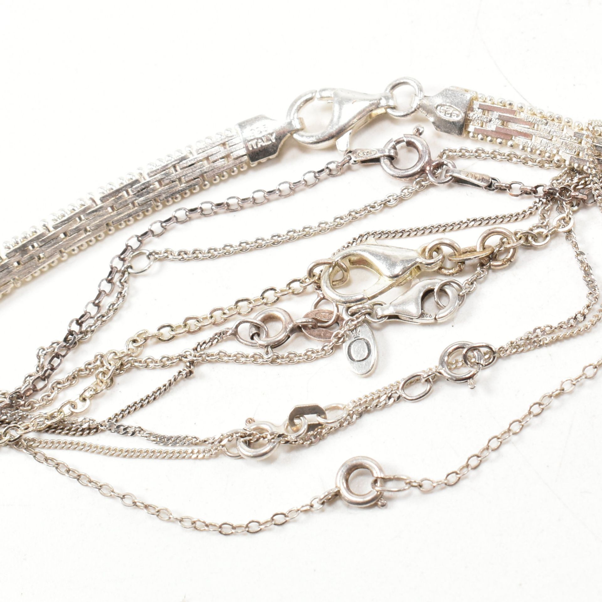 ASSORTED SILVER CHAIN NECKLACES - Image 3 of 5