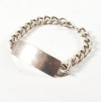 HALLMARKED SILVER IDENTITY PLATE BRACELET