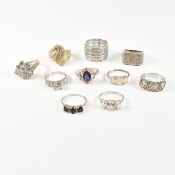 COLLECTION OF VINTAGE & LATER 925 SILVER RINGS
