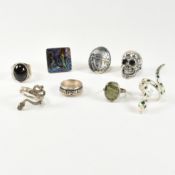 COLLECTION OF CONTEMPORARY 925 SILVER RINGS