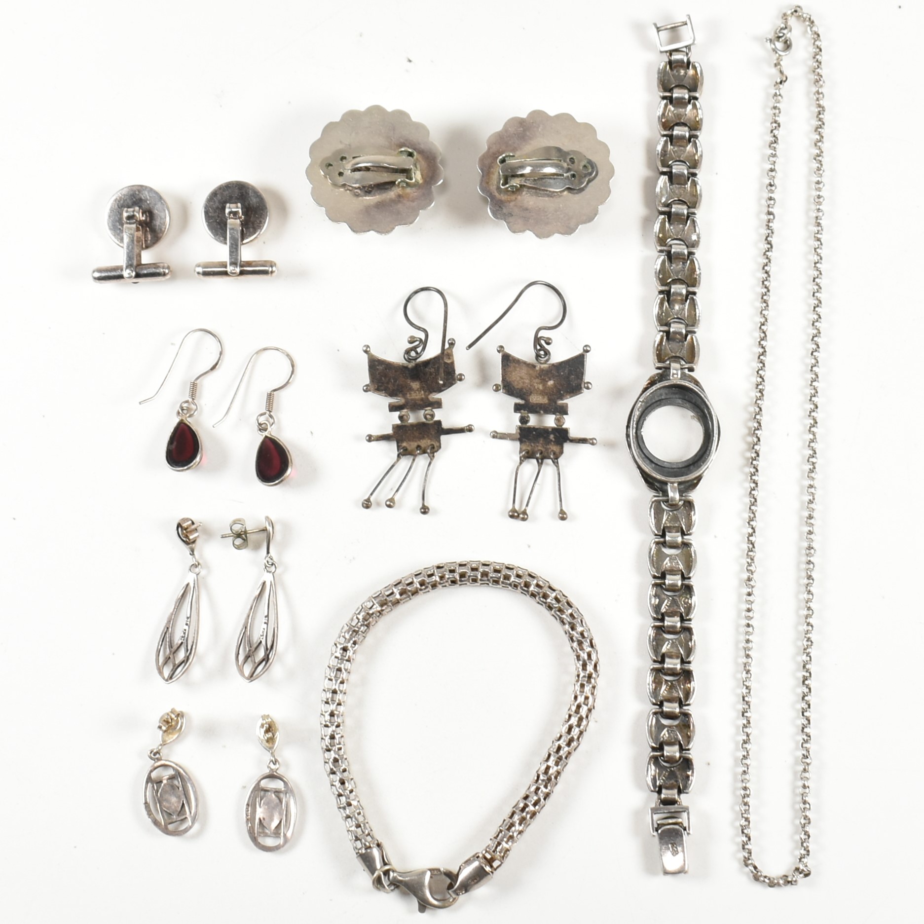 COLLECTION OF SILVER & GEM SET JEWELLERY - Image 7 of 7