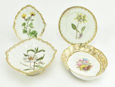 LATE 18TH CENTURY SELECTION OF DERBY BOTANICAL PLATES
