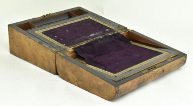 19th CENTURY TUNBRIDGEWARE WALNUT WRITING SLOPE