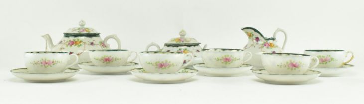 VICTORIAN HAND PAINTED FINE BONE CHINA TEA SERVICE