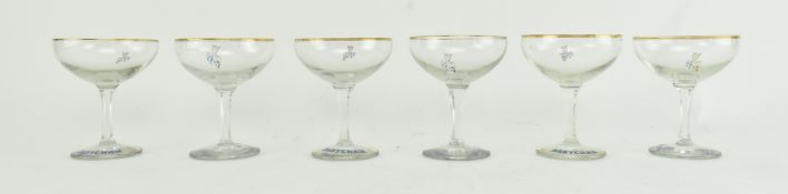 BABYCHAM - COLLECTION OF SIX VINTAGE CHAMPAGNE COUPES