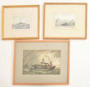 DESMOND NICHOLAS - COLLECTION OF THREE NAVAL WATERCOLOURS