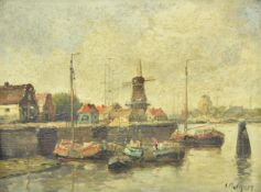 ANTON RUTGERS - EARLY 20th CENTURY OIL ON CANVAS PAINTING