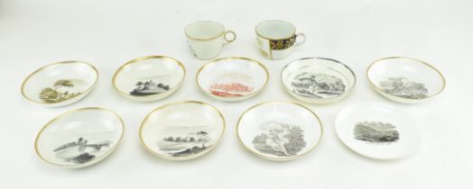 COLLECTION OF REGENCY & VICTORIAN TOPOGRAPHICAL SAUCERS