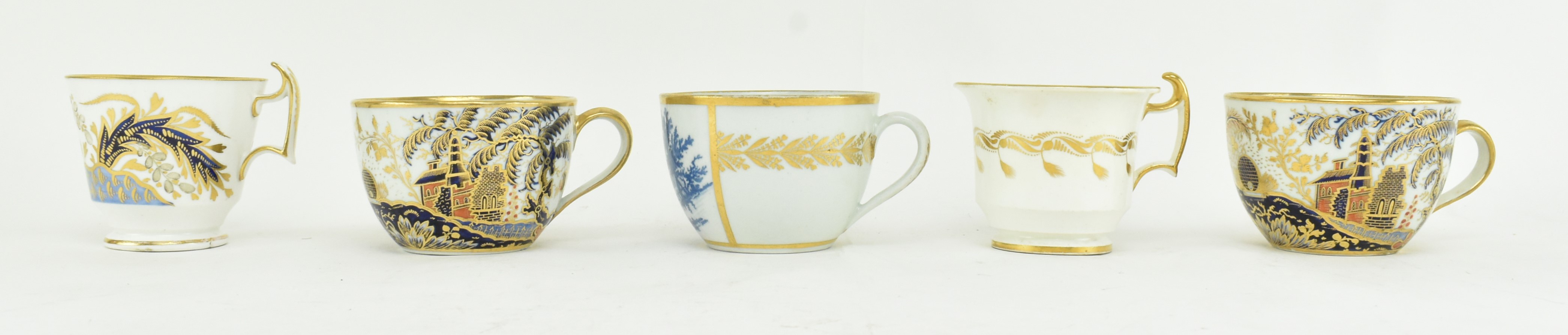 COLLECTION OF FIVE REGENCY & LATER TEACUPS AND THREE SAUCERS - Image 3 of 8