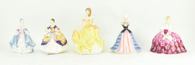 ROYAL DOULTON - COLLECTION OF FIVE PORCELAIN LADY FIGURINES