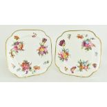 PAIR OF CIRCA 1790 HAND PAINTED SPODE PORCELAIN PLATES