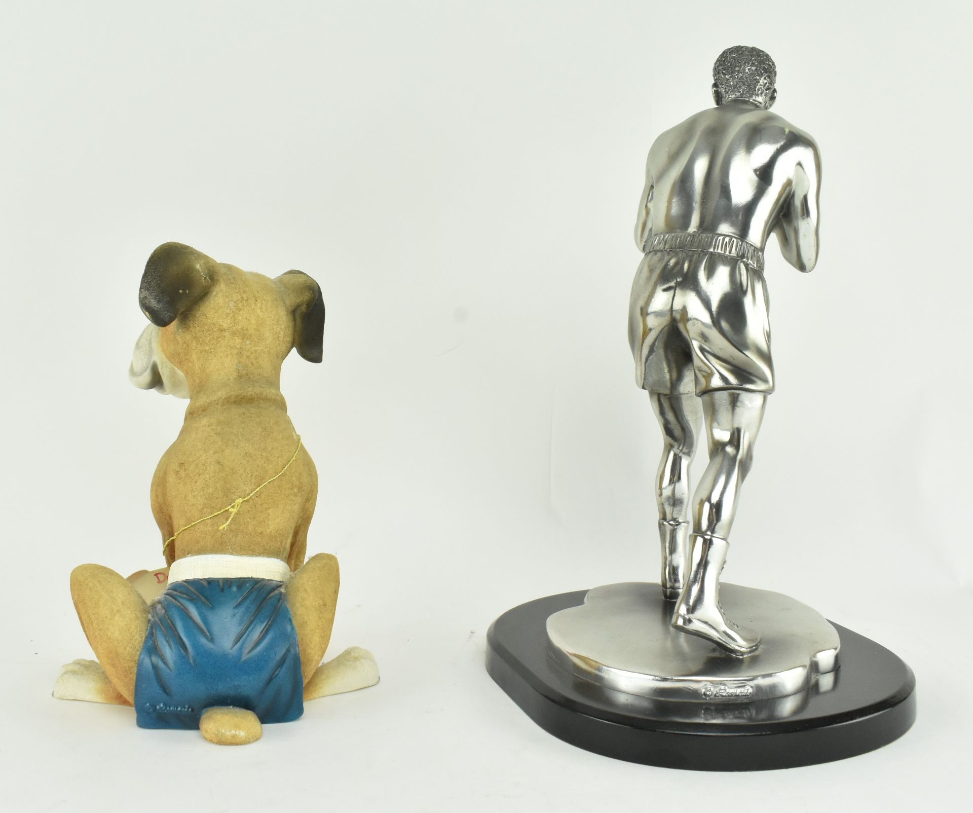 BOXING INTEREST. A SILVER DREAMS FIGURINE OF ALI, A PAINTING ETC - Image 3 of 6