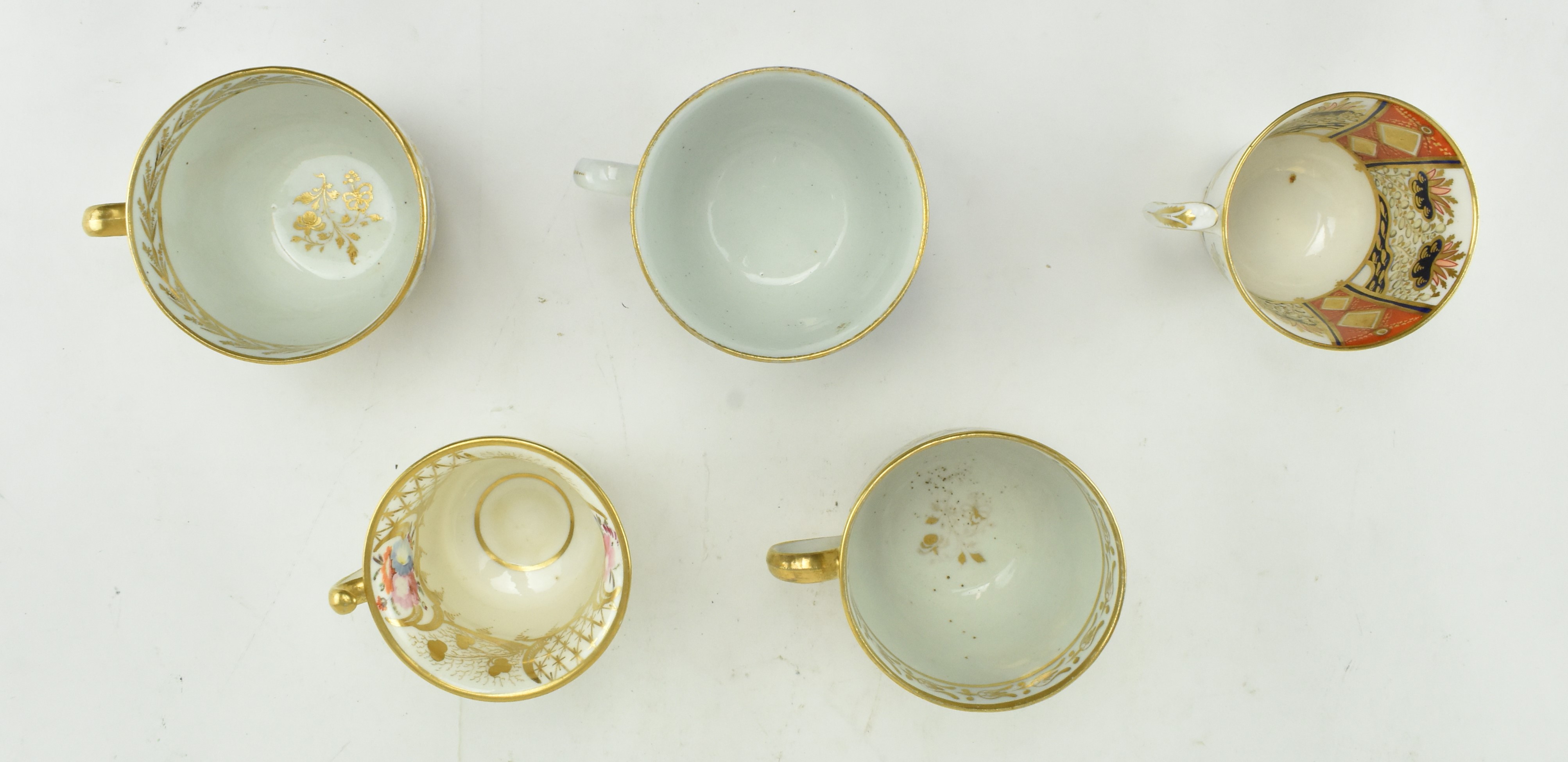 COLLECTION OF FIVE REGENCY & LATER TEACUPS AND THREE SAUCERS - Image 4 of 8