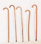 COLLECTION OF VINTAGE 20TH CENTURY WOODEN WALKING STICKS