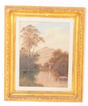 19TH CENTURY VICTORIAN GILT FRAMED OIL PAINTING BY F.LYNNE